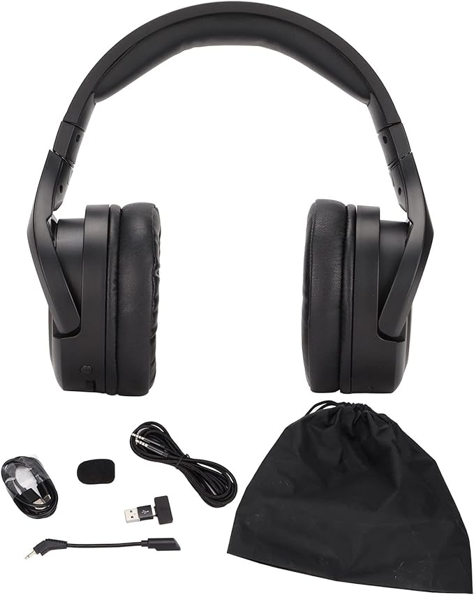 Python Fly X6 PRO Wireless Gaming Headset – 7.1 Surround Sound, Noise Cancellation, Bluetooth 5.1, 20H Battery, USB-C, Retractable Mic – Compatible with PS5, PS4, PC, Android, Switch (Black) - Image 3