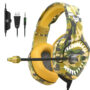 Onikuma K1-B Pro Camo Elite Stereo Gaming Headset – Comfort Fit, Voice Mic, Over-Ear Gaming