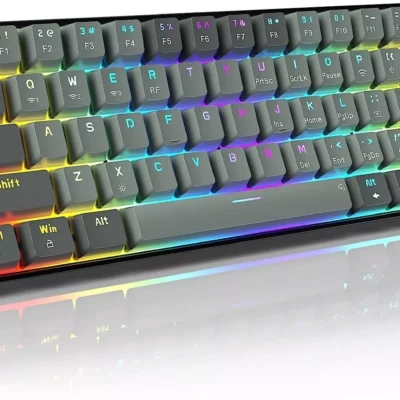 60% Wireless Hot-Swappable Mini Mechanical Gaming Keyboard – Rechargeable